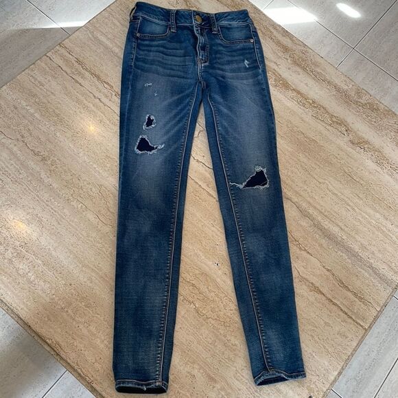 American Eagle hi-rise jegging super stretch size 0 - Picture 1 of 3